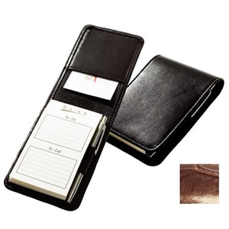 Note Case With Pen Brown